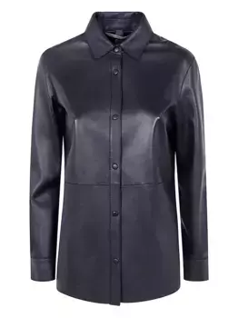 Кожаная рубашка The Jackie Leathers, синий