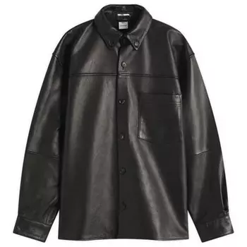 Кожаная рубашка Zayne Won Hundred, черный