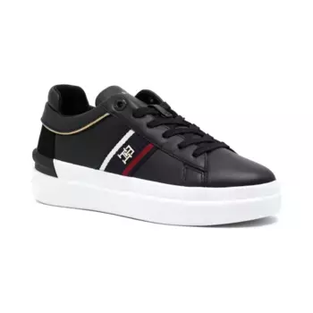 Кожаная спортивная обувь с лямками Tommy Hilfiger, черный
