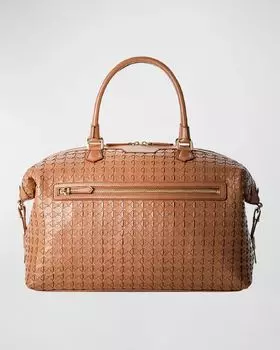 Кожаная спортивная сумка Mosaic Travel Serapian, цвет Tan