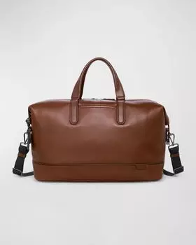 Кожаная спортивная сумка Nelson Tumi, цвет Cognac
