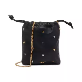 Кожаная спортивная сумка Rock to Go талисман на удачу Zadig&Voltaire, черный