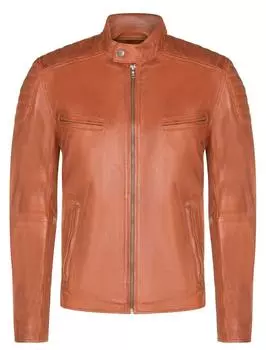 Кожаная стеганая косуха - Берлин Infinity Leather, коричневый