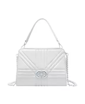 Кожаная стеганая сумочка La Carrie, белый