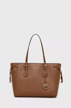 Кожаная сумка 30Х7ГВ6Т8Л Michael Michael Kors, коричневый