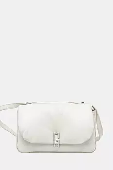 Кожаная сумка ALIZEE Guess, бежевый