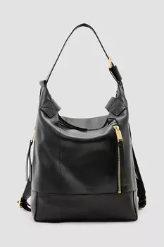 Кожаная сумка AllSaints ALBA, черный