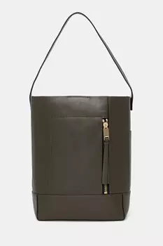 Кожаная сумка AllSaints ALBA HOBO, зеленый