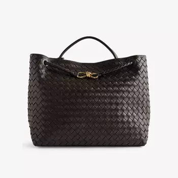 Кожаная сумка Andiamo с верхней ручкой Bottega Veneta, цвет fondant-m brass-fond