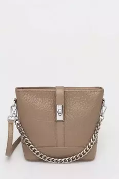 Кожаная сумка Answear Lab, бежевый