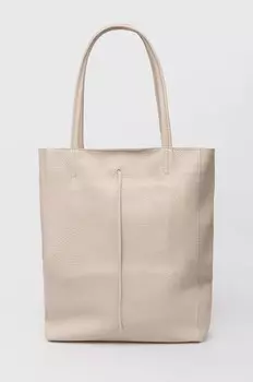 Кожаная сумка Answear.Lab, бежевый