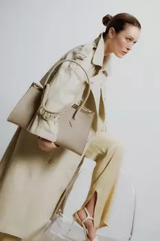 Кожаная сумка Answear.Lab, бежевый