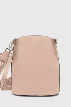 Кожаная сумка Answear Lab, розовый
