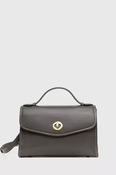 Кожаная сумка Answear Lab, серый