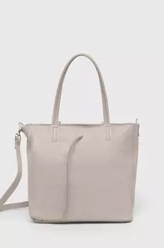 Кожаная сумка Answear Lab, серый