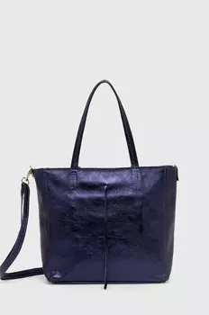 Кожаная сумка Answear Lab, синий