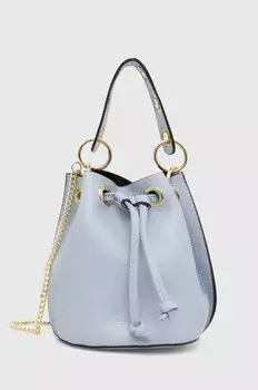 Кожаная сумка Answear Lab, синий