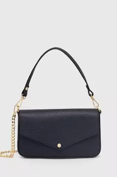 Кожаная сумка Answear Lab, темно-синий