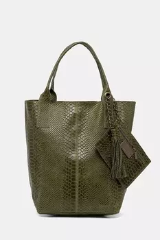 Кожаная сумка Answear.Lab, зеленый