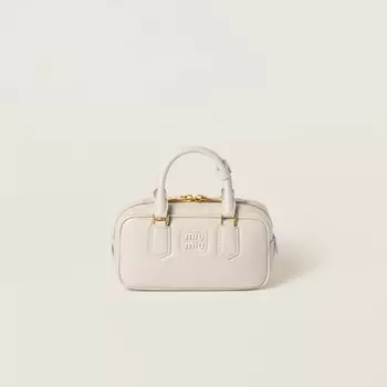 Кожаная сумка Аркадия Miu Miu, белый