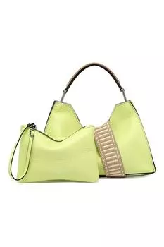 Кожаная сумка Aurora со съемной сумкой для туалетных принадлежностей Gianni Chiarini, зеленый