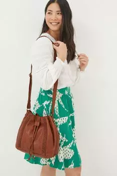 Кожаная сумка Awn Fatface Fat Face, коричневый