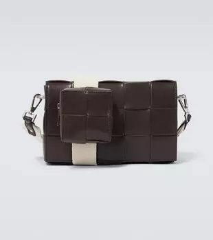 Кожаная сумка-багет через плечо Bottega Veneta, Fondant/Natural-Silv