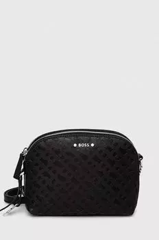 Кожаная сумка BOSS Boss, черный