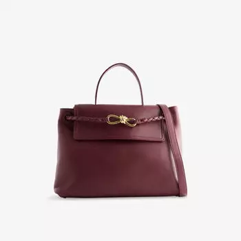 Кожаная сумка Bottega Veneta Ciao ciao с верхней ручкой, бордовый