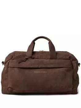 Кожаная сумка Brunello Cucinelli, коричневый