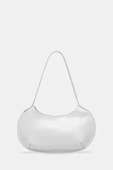 Кожаная сумка By Far, серый