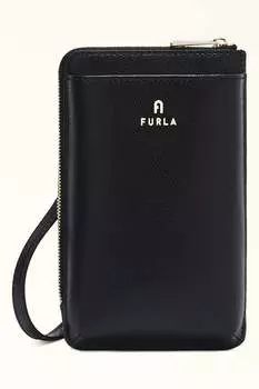 Кожаная сумка Camelia с логотипом Furla, черный