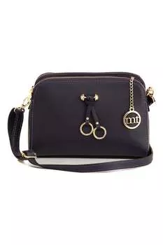 Кожаная сумка Certosa с тиснением Mia Tomazzi, фиолетовый