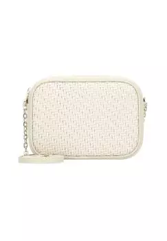 Кожаная сумка через плечо 19 см PATRIZIA PEPE, кремовый