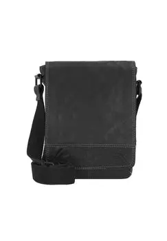 Кожаная сумка через плечо 23 см PRIDE AND SOUL, черный