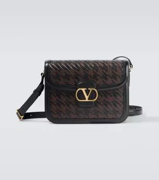 Кожаная сумка через плечо 9TO5 Valentino Garavani, Nero/Dark Brown