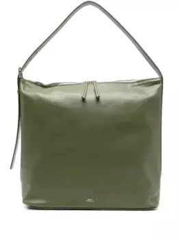 Кожаная сумка через плечо A.P.C., зеленый