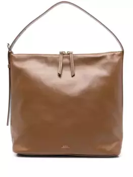Кожаная сумка через плечо A.P.C., коричневый