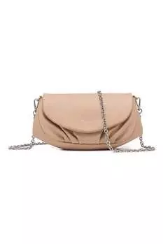 Кожаная сумка через плечо Adele на цепочке Gianni Chiarini, бежевый
