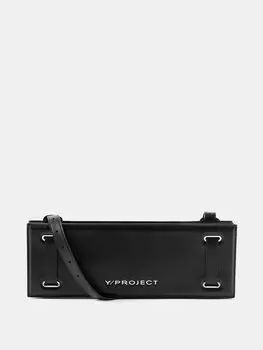 Кожаная сумка через плечо «аккордеон» Y/Project, черный