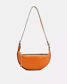Кожаная сумка через плечо All Saints Half Moon, оранжевый