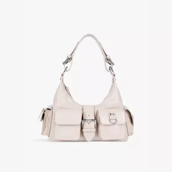 Кожаная сумка через плечо Amelia с цепочкой The Kooples, бежевый