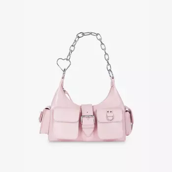 Кожаная сумка через плечо Amelia с цепочкой The Kooples, розовый