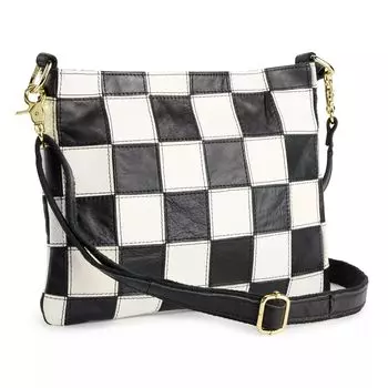 Кожаная сумка через плечо AmeriLeather с зигзагообразным узором AmeriLeather