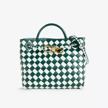 Кожаная сумка через плечо Andiamo Bottega Veneta, цвет eg-g/eg/eg-g-m b-eg