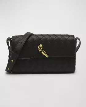 Кожаная сумка через плечо Andiamo Intrecciato Bottega Veneta