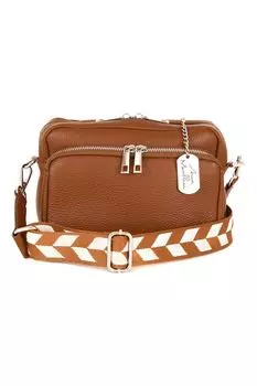 Кожаная сумка через плечо Anna Morellini, коричневый