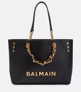Кожаная сумка через плечо b-army Balmain, черный
