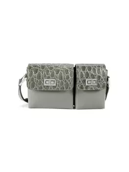 Кожаная сумка через плечо Baby Billy By Far, серый