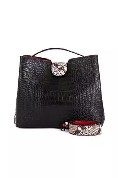 Кожаная сумка через плечо Bagolino с шагренью Mia Tomazzi, черный